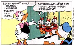 kuva tarinasta Kruunu vai Klaava (Aku Taikurina ja muita Aku Ankan parhaita, 1980 Tampere) - (c) 1979 Walt Disney Productions